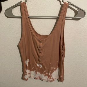 Bleach dyed cropped tank